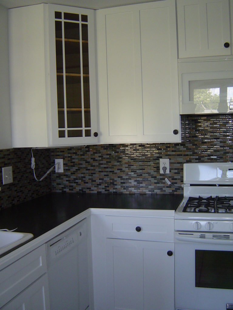 Stained wood refinished to compliment this newly remodeled